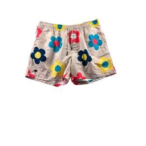 OAS Daisy Swim Trunks Mens XXL Floral Lightweight Quick Dry Pockets Tailored Fit